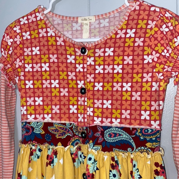 Matilda Jane Annika Girl’s Long Sleeve Twirl Floral Ruffle Dress Size 10 - Picture 2 of 14